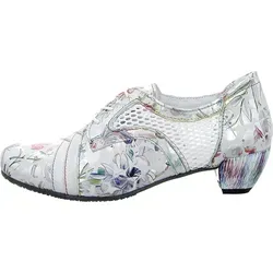 Simen Damen Schnürpumps 7549A Weiß 37 EU - Elegante Schnürpumps aus weißem Glattleder mit atmungsaktiven Seitenöffnungen. Die gepolsterte Innensohle sorgt für hohen Tragekomfort, während die Gummisohle Stabilität bietet. Ideal für Alltag und besondere Anlässe.