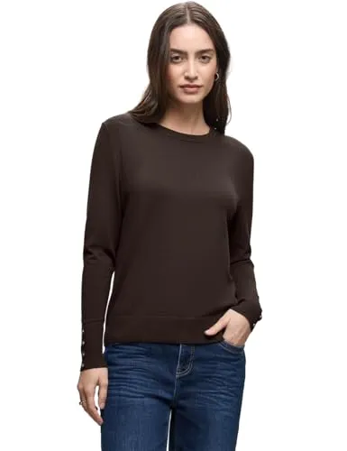 Street One Damen Pullover mit Knopfdetail