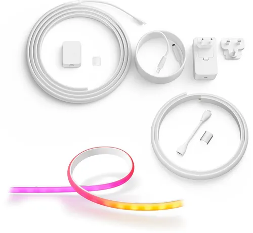 Philips Hue LED Stripe Gradient Ambience Lightstrip Set - Flexibler Lichtschlauch für individuelle Akzente. Einfach anpassbar und per Smartphone steuerbar für beeindruckende Farben. Perfekt für stimmungsvolle Beleuchtung in jedem Raum.