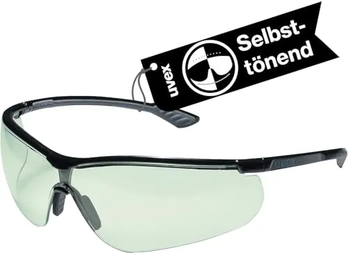 Uvex sportstyle variomatic Bügelbrille - selbsttönende Sportbrille - Sportbrillen mit selbsttönenden Scheiben, die innerhalb von 25 Sekunden ihre Tönung anpassen. Leicht und zugelassen für optimalen UV-Schutz und Sicht.