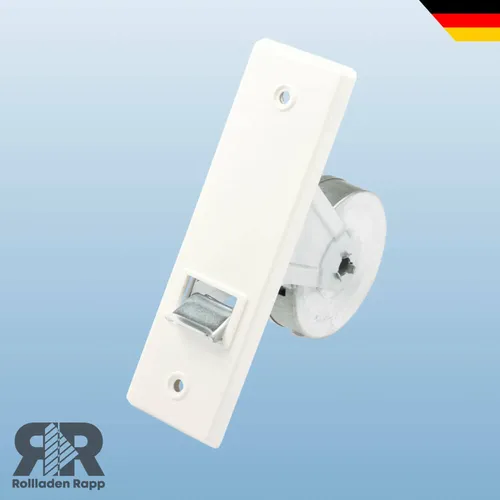 160mm Einlass Gurtwickler für Rollläden mit 20-24mm Gurtband - Rollläden - Für Gurtbänder bis 5m und 20-24mm Breite, ausgestattet mit langlebigen Spannfedern für über 20.000 Zyklen. Inklusive weißer Abdeckplatte für nahtlose Integration.