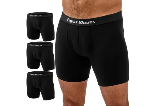 Extra Lange Boxershorts Herren (3er Pack) - Herren-Boxershorts aus hochwertigem Modal in Größen S – 5XL, extra lang für optimalen Komfort und perfekten Sitz ohne Verrutschen.