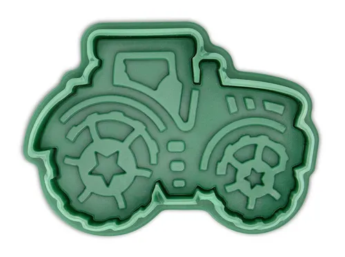 Ausstecher Plätzchenform Keks Präge-Ausstecher mit Auswerfer Traktor  6,5 cm