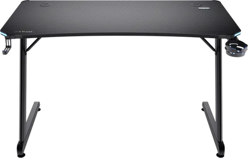 Trust Gaming GXT 709 Luminus RGB Gaming Tisch - Computertisch mit USB-betriebener RGB-LED-Beleuchtung, 10 Modi und praktischem Kabelmanagement für ein stilvolles Gaming-Erlebnis.