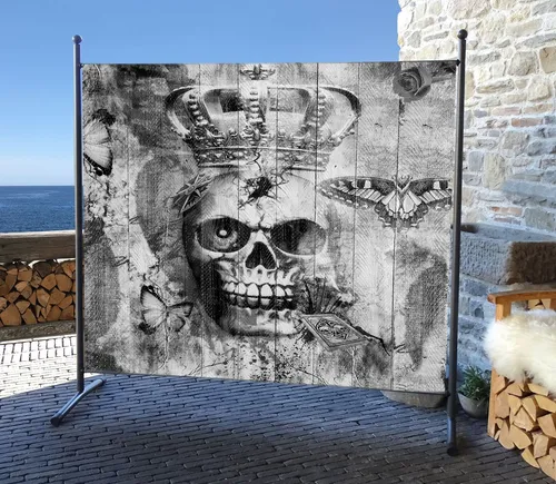 Quick Star Paravent 1tlg. 180x178cm Skull in weiß von Quick-Star