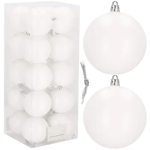 Christbaumkugeln Kunststoffkugeln 20 Stück 8 cm Matte Weihnachtsdeko