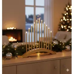 MeLiTec LED USB-C Stimmungsbogen Weihnachten SL60, Gold in gold von MeLiTec