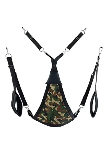 Mr Sling Triangle Canvas Sling Full Set 3 oder 4 Punkt Camo Sexschaukel Grün