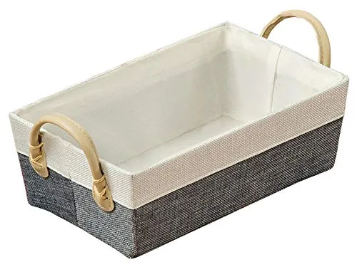 Kesper 19307 Korb 28x17,5x13,5cm aus Papierfaser in Grau, Pappe, 28 x 17,5 x 13,5 cm