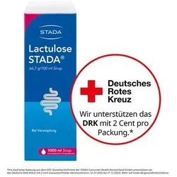 Lactulose Stada 66.7G/100ml Sirup 1000 ML - Arzneimittel gegen Verstopfung und zur Unterstützung der Leberfunktion, ideal bei portokavaler Enzephalopathie. Für eine sanfte und effektive Stuhlregulation.