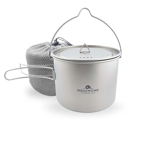wagemond Titan Topf 1600 ml – ultraleichtes Camping Kochgeschirr aus Titan
