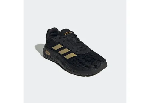 adidas Damen Cloudfoam Comfy Shoes - Bequeme Sneakers in Schwarz und Gold - Damen-Sneaker mit Mesh-Obermaterial und Cloudfoam Comfort Einlegesohle für ultimativen Tragekomfort und Stil.