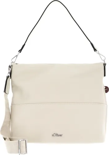 s.Oliver Umhängetasche City Bag Brown creme – Stilvoll und praktisch - Umhängetasche mit zwei Tragemöglichkeiten, geräumigem Hauptfach und stylischer genarbter Optik – ideal für Ausflüge, Shopping oder Treffen mit Freunden.