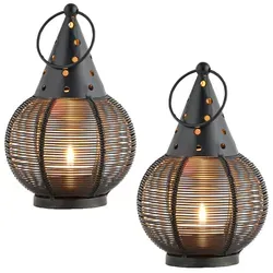 Marrakesch Teelichthalter 2er Set Simta, Handarbeit - Teelichthalter aus hochwertigem Metall im skandinavischen Design, ideal für stilvolle Akzente in jedem Raum. Perfekt für Wohnzimmer, Balkon oder als Geschenk.