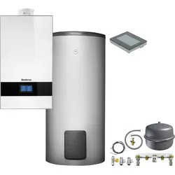 Buderus GB182i.2-20, W42, Gas-Brennwertgerät, weiß, SH290 RS-B, 277 Liter, BC400