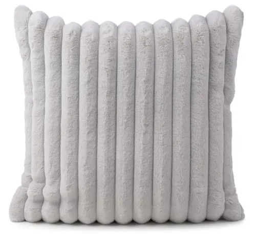 Gözze Breitcord Kissenhülle Vito 50 x 50 cm Silber Hellgrau