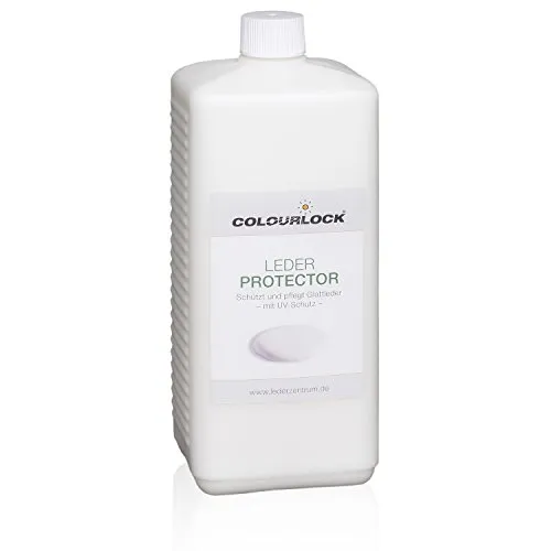 COLOURLOCK Leder Protector Pflegemilch 1000 ml - Autopflege & Motorradpflege, schützt und pflegt Glattleder mit UV-Filter gegen Ausbleichen, hält Leder weich und geschmeidig im praktischen 1-Liter-Gebinde.