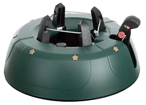 BRANDSSELLER Christbaumständer bis zu 2,5 m Bäume mit Fußhebeltechnik EIN-Seil-Technik und Sicherung