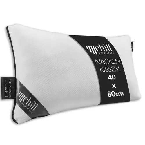 chill SLEEPLONGER Nackenkissen 40×80 cm  atmungsaktives Kopfkissen, vegan