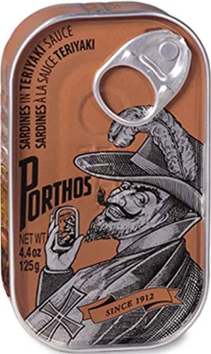 Portugiesische Sardinen in Teriyaki Soße 125 g, Porthos / Portugal