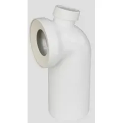 SANIT WC-Anschlussbogen 90Gr zusätzlicher Stutzen weiß 58.110.01..0000