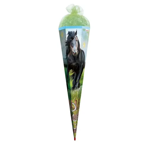 Roth Schultüte Power Horse mit Tüllverschluss, 85 cm, eckig