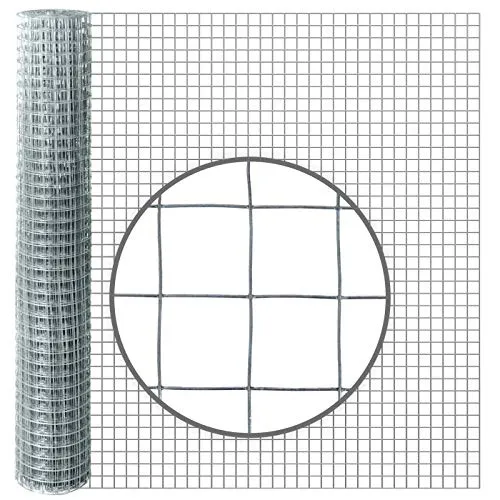 VOSS.farming 10m x 100cm Volierendraht Wühlmausgitter Drahtgeflecht Maschendraht Drahtzaun verzinkt, 25,4x25,4x1,05mm