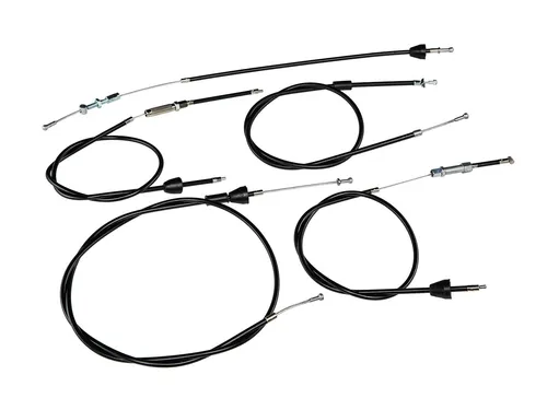 Bowdenzug-Set in Schwarz - Simson Star Sperber Habicht SR4, Gewinde innenliegend