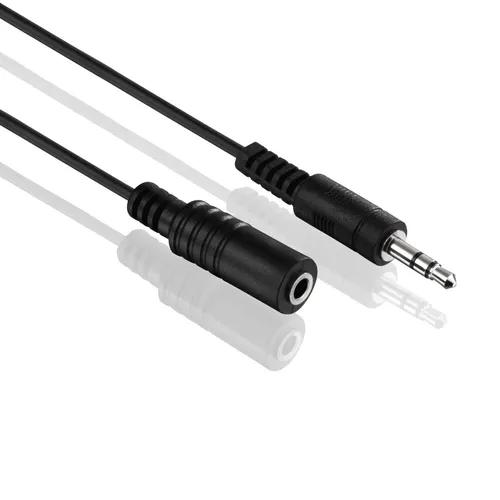 Klinkenkabel Verlängerung 3,5mm Stereo Audio Klinke AUX Kabel Stecker Buchse 1m