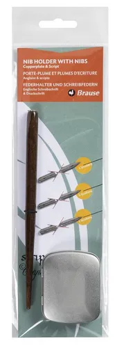 EXACOMPTA Kalligraphie-Stift Brause Federhalter+3 Schülerfedern+1 Box