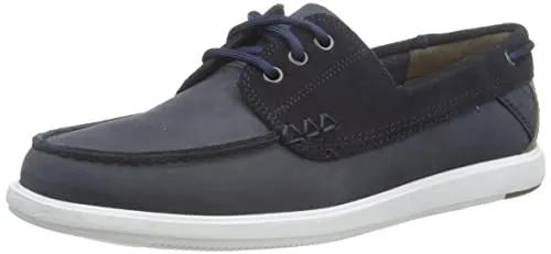 Clarks Herren Bratton Boat Boat Shoe, Navy Nubuck, 43 EU