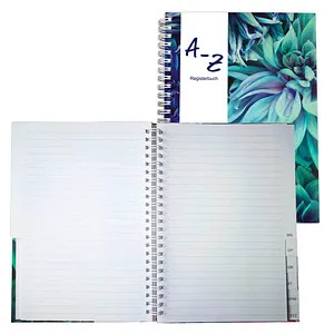 RNK-Verlag Notizbuch mit ABC Register Blossom DIN A5 liniert, mehrfarbig Hardcover 96 Seiten, 1 St.