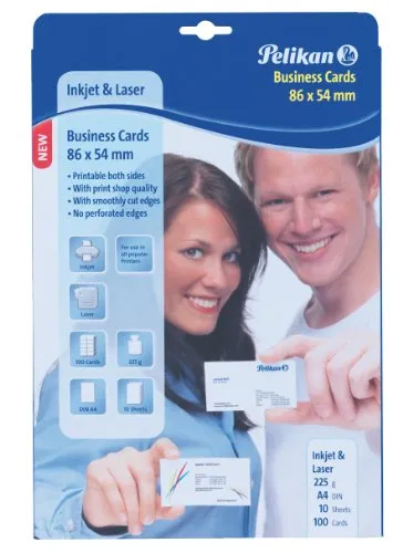 Pelikan Visitenkarten Universal DIN A4, 10 Blatt, 86 x 54 mm