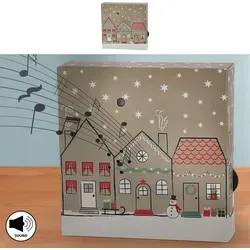 CEPEWA Bewegungsmelder Soundbox 'Village' mit Weihnachtsklängen - Nussknacker Soundbox im nostalgischen Design, aktiviert durch Bewegungsmelder, bringt stimmungsvolle Weihnachtsklänge in Ihr Zuhause.