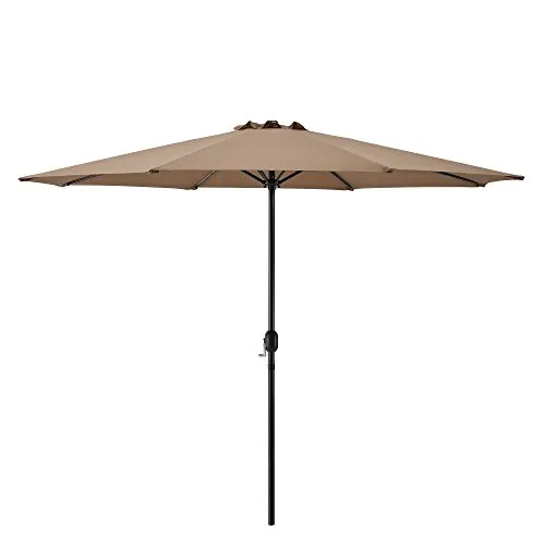 casa.pro Sonnenschirm 300cm - Beige, Kurbelschirm für Garten - Sonnenschirm für Terrasse oder Garten mit 300cm Durchmesser. Leicht zu bedienen dank Kurbelmechanismus, UV-beständig und wasserabweisend aus robustem Polyester.