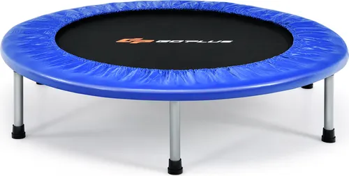 COSTWAY 97cm Mini Trampolin - Faltbares Fitness Trampolin für Kinder & Erwachsene - Trampoline für Indoor & Outdoor, belastbar bis 150 kg. Hohe Sicherheit durch 32 Federn und stabile Stahlbeine. Ideal für ein gesundes Training zu Hause!
