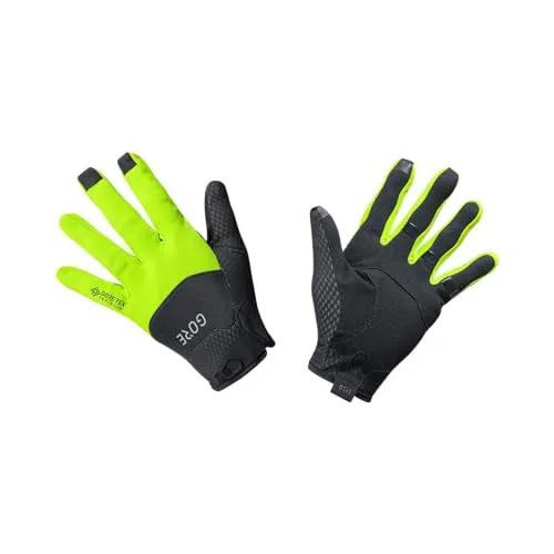 GORE Wear Fahrradhandschuhe C5 GTX - Größe 5, BLACK NEON YELLOW, atmungsaktiv und wasserdicht für optimalen Komfort beim Radfahren