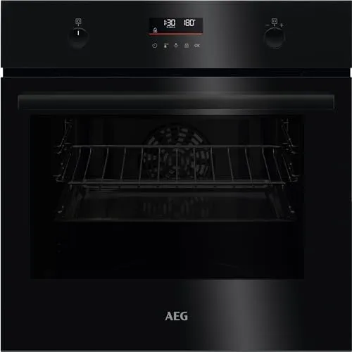 AEG Einbaubackofen BPE53516AB – Serie 5 mit Ringheißluft - Backöfen mit perfekter Hitzeverteilung auf 3 Ebenen, Pyrolyse-Selbstreinigung und intuitivem LED-Touchdisplay für müheloses Kochen.