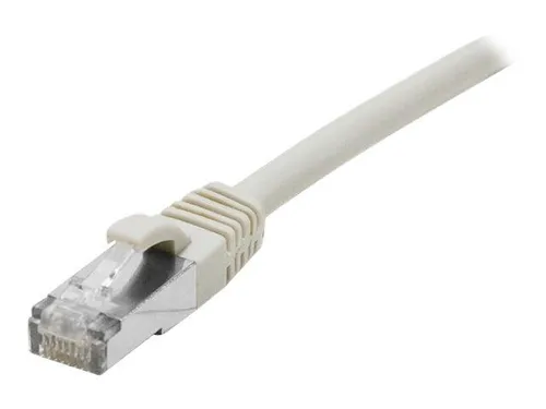 Dexlan Patchkabel Cat. 6A Class EA, S/FTP (PiMF), halogenfrei, mit Rastnasenschutz, grau, 1,5 m