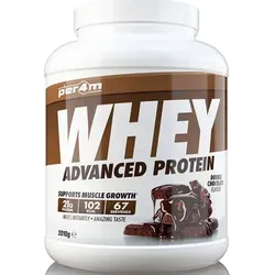 Per4m Molkeprotein Doppelte Schokolade 2,01kg - Molkenprotein mit 21 g Protein pro Portion zur Unterstützung von Muskelwachstum und Regeneration. Ideal für Vegetarier, sofort mischbar und mit 67 Portionen für langanhaltende Fitness.