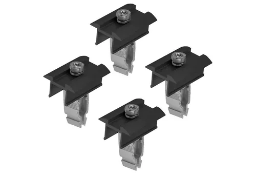 avoltik Solarmodul-Halterung Endklemme Mittelklemme silber o. schwarz 2x o. 4x PV Halterungen, (Endklemme Mittelklemme silber o. schwarz 2x o. 4x PV Halterungen, 4-tlg., Endklemme Mittelklemme silber o. schwarz 2x o. 4x PV Halterungen, Material: Aluminium / robust, witterungsbeständig, rostbeständig)