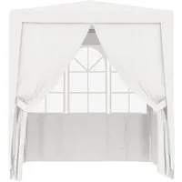 vidaXL Profi-Partyzelt 2×2m Weiß mit Seitenwänden - Pavillon aus UV- und wasserbeständigem Material, ideal für Gartenpartys. Stabiler Rahmen aus rostfreiem Stahl und einfache Montage.