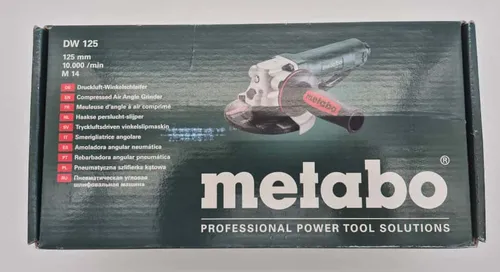 Metabo Druckluft-Winkelschleifer DW 125 (125 mm) - Winkelschleifer für präzises Polieren, mit hoher Leistung und ideal für professionelle Anwendungen.