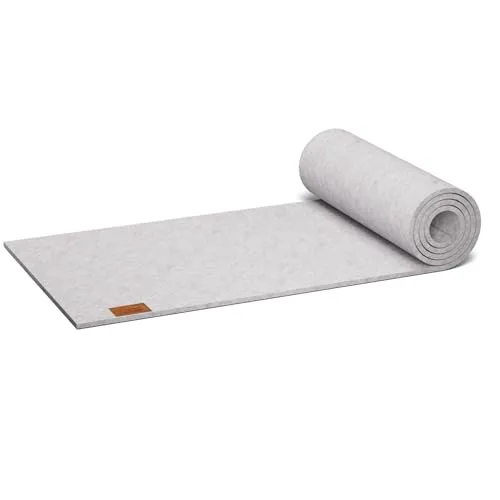 Produktbild Tischläufer aus Filz abwaschbar I Filzläufer mit Hoffmann Logo I Tischsets, Platzsets 100x30 cm Esstisch (Hellgrau 100 x 30 cm)