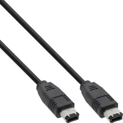 InLine® FireWire Kabel, IEEE1394 6pol Stecker / Stecker, schwarz, 10m Kabel Serielle und parallele