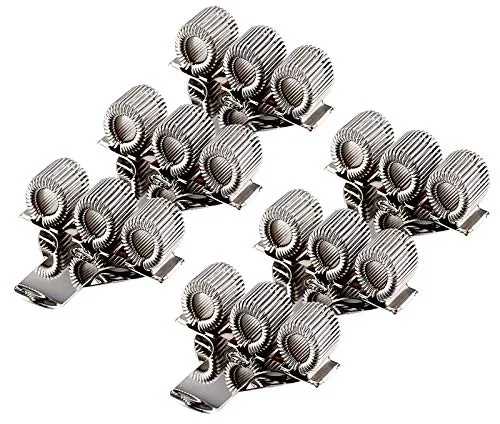 6Stk Dreilöcher-Stifthalter aus Metall Stifthalter an der Tasche verstellbarer Federring aus Edelstahl Halter für Taschenstift Bleistift Markierungen Clips für Büro Laptop Klemmmappe Klemmbrett