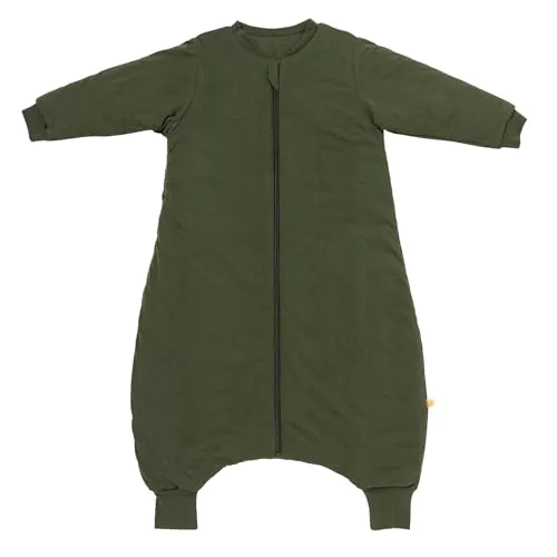 schlummersack Schlafsack mit Füßen Winter 3.5 Tog 90 cm Olive | Kinder Schlafsack mit Beinen für eine Körpergröße 90-100cm | Winter Füßen 3.5 Tog