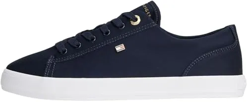 Tommy Hilfiger Damen Th Foxing Sneaker Canvas Fw0fw09170 Low Top, Blau (Space Blue), 37 EU - Entdecken Sie den stilvollen Tommy Hilfiger Sneaker, der durch sein modernes Design und die hochwertige Verarbeitung besticht. Ideal für jeden Anlass und bequem im Alltag.