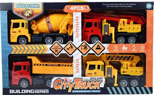 Baustellenfahrzeuge Set 4-tlg