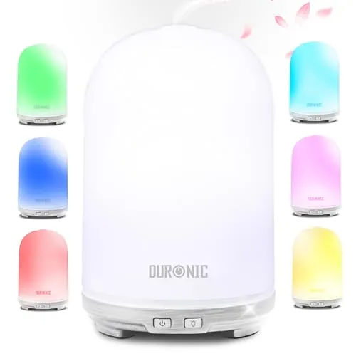 Duronic AD13 Aroma Diffuser – Eleganter Duftspender mit 100 ml Wassertank - Der Duronic AD13 Aroma Diffuser begeistert mit modernem Design und einfacher Bedienung. Ideal für Zuhause oder im Büro, sorgt er für eine angenehme Atmosphäre und ersetzt synthetische Lufterfrischer.
